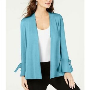 Alfani Womens Size XS Tie-Sleeve Cardigan